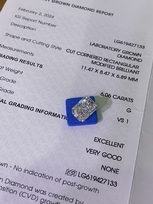 خرید 6.06ct فانتزي شيرين آبي آزمايشگاهي رشد الماس درخشان برش درخشان online manufacture