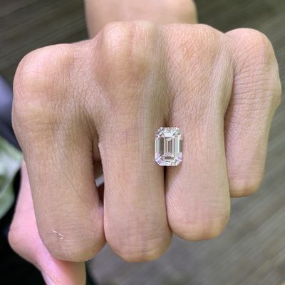 خرید 3.52CT زمرد برش الماس آزمایشگاه رشد VVS2 وضوح رنگ E online manufacture