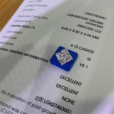 خرید 4.12CT G VS1 2EX آزمایشگاه CVD الماس بریده شده شاهزاده برای ساخت جواهرات online manufacture