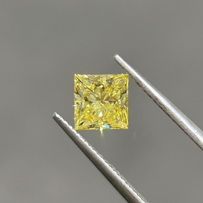 خرید 1.06ct آزمایشگاه الماس زرد پرنسس برش CVD فانتزی شدید زرد VVS2 2EX N IGI online manufacture
