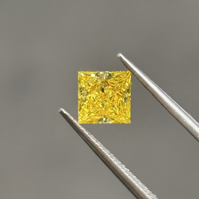 خرید 1.15ct الماس های تولید شده در آزمایشگاه الماس های برش پرنسس زرد CVD VVS2 2EX N IGI online manufacture