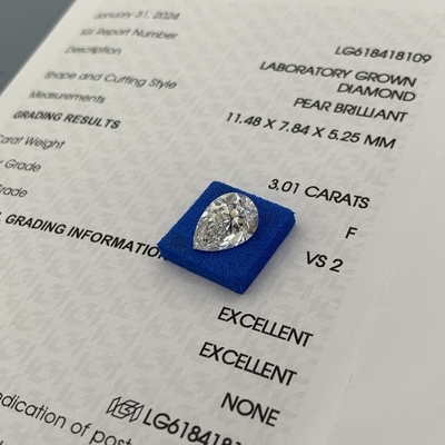 خرید 3.01CT F رنگ VS2 وضوح 2EX شکل انگور الماس آزمایشگاهی online manufacture