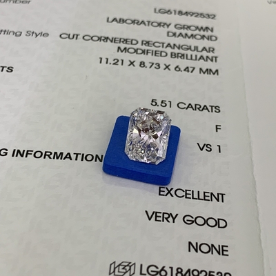 خرید 5.51ct لابراتوار برش شعاعی الماس رشد CVD F VS1 EX VG N IGI LG618492532 online manufacture