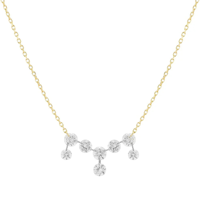 خرید گردنبند با 18K 14K 10K طلای جامد شفافیت CVD حلقه دور برش بیزل الماس آزمایشگاه رشد online manufacture