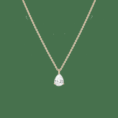خرید 18K 14K 10K طلای جامد شفافیت CVD Pear Cut Bezel لابراتوار رشد قلاده الماس online manufacture