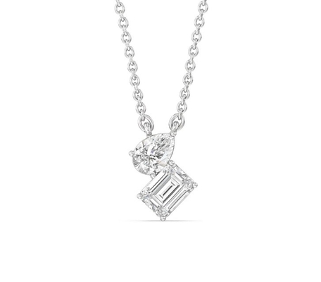 خرید گردنبند الماس لابراتوار در 18K 14K 10K طلایی جامد شفافیت CVD online manufacture