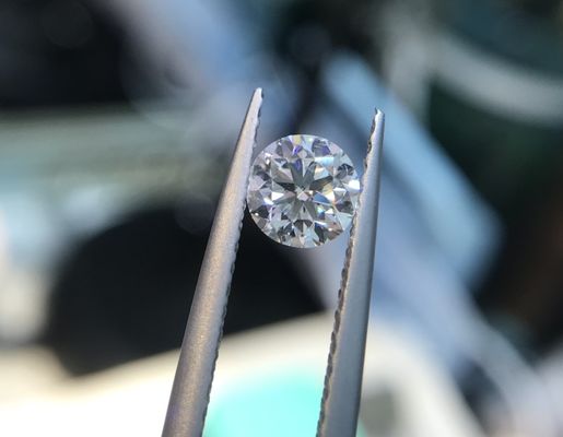 مصنوعي 1.11CT H VVS2 3EX CVD آزمایشگاهی رشد الماس برش گرد گواهینامه IGI