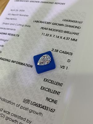 2.38CT D VS1 2EX الماس های مصنوعی الماس های آزمایشگاهی شکل انگور