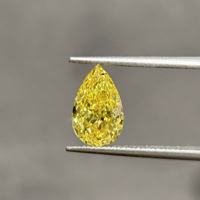 1.66ct VVS2 لابراتوار بزرگ شده قناری الماس CVD HPHT فانتزی روشن زرد