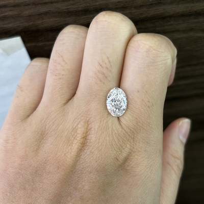 3.19ct VS1 F قطع بیضی آزمایشگاهی الماس رشد یافته گواهینامه IGI