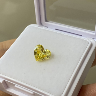 1.67CT فانتزی شدید زرد آزمایشگاهی رشد VS1 EX VG CVD آزمایشگاهی رشد الماس قلب برش