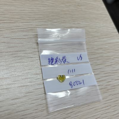 1.11CT رنگ زرد عجيبه VS HPHT لابراتوار رشد الماس قلب برش IGI الماس گسسته